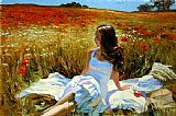 Picnic amongst the Poppies by Vladimir Volegov